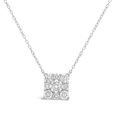 New Brilliance Lab Grown 1.00CTW Diamond Necklace in Sterling Silver ...