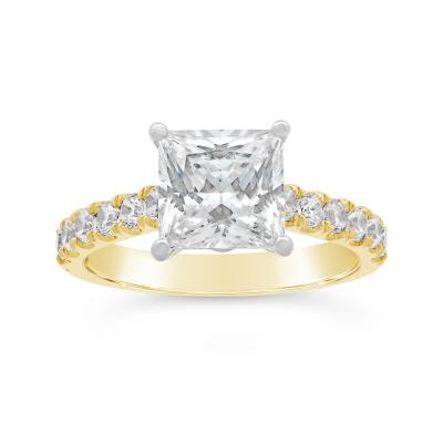 New Brilliance Lab Grown 3.57CTW Diamond Ring in 14K Yellow and White ...